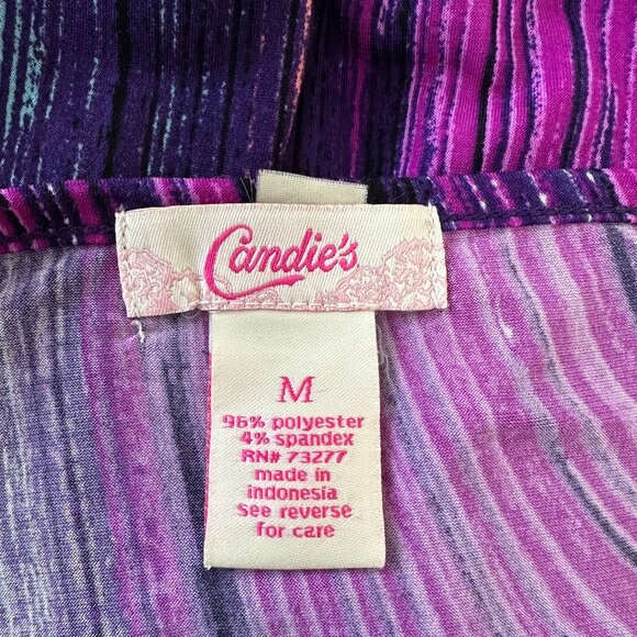 Candie's Women Tops Purple Colors Size Medium 3/4 Sleeves, Pre-owned - Picture 3 of 4